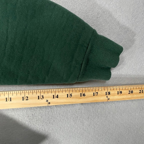 Vintage Marines Block M Spellout Pullover Sweatshirt Green USA Made Mens Large - Picture 9 of 10